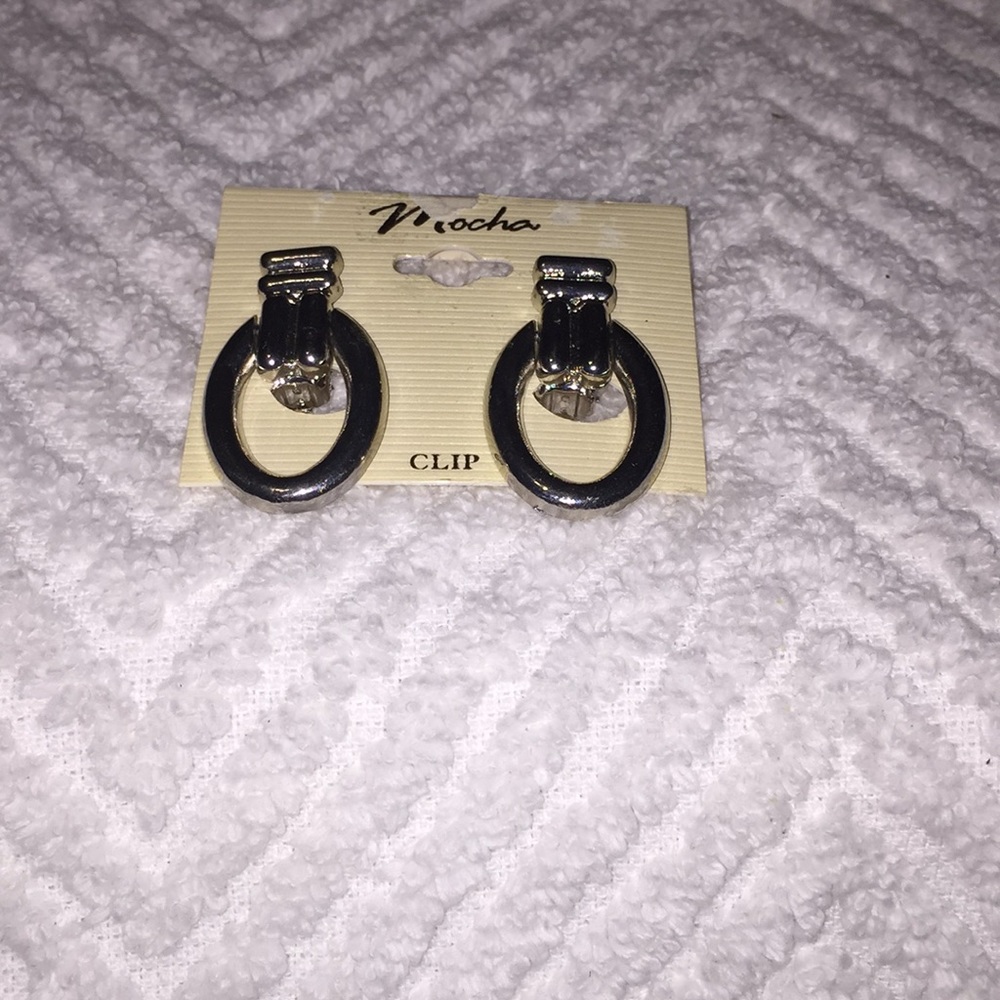 New clip on Silver tone earrings